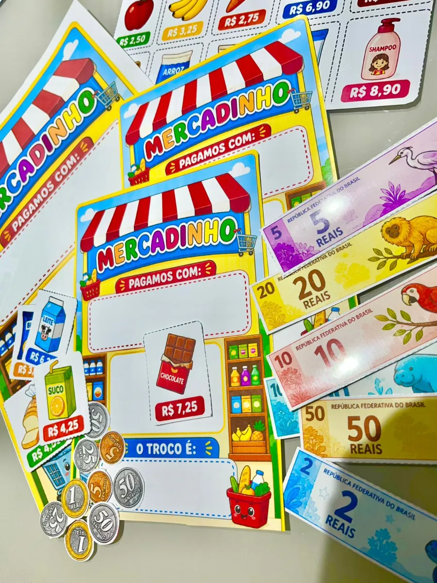 Mercadinho Pedagógico - Recurso Pedagógico Sitema Monetário — amostra 4: Uma atividade lúdica e interativa onde a criança…
