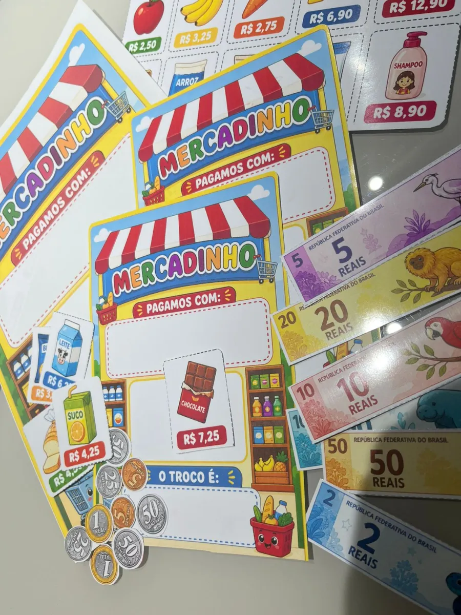 Mercadinho Pedagógico - Recurso Pedagógico Sitema Monetário — amostra 7: Uma atividade lúdica e interativa onde a criança…