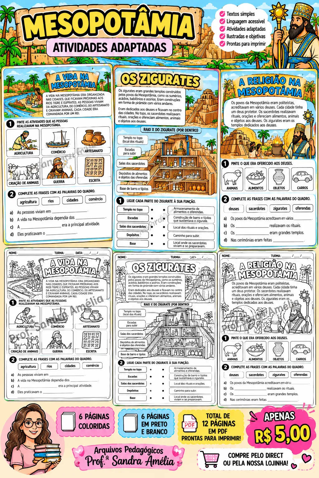 MESOPOTÂMIA – HISTÓRIA | ATIVIDADES ADAPTADAS — capa do material