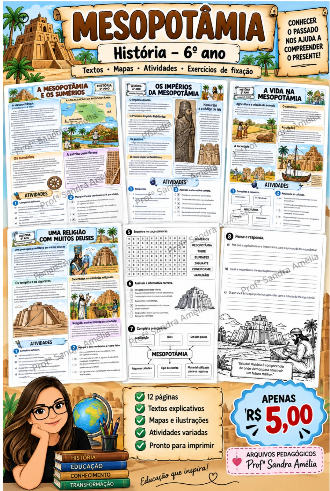 Mesopotâmia – PDF para Imprimir | 6º ano — capa do material