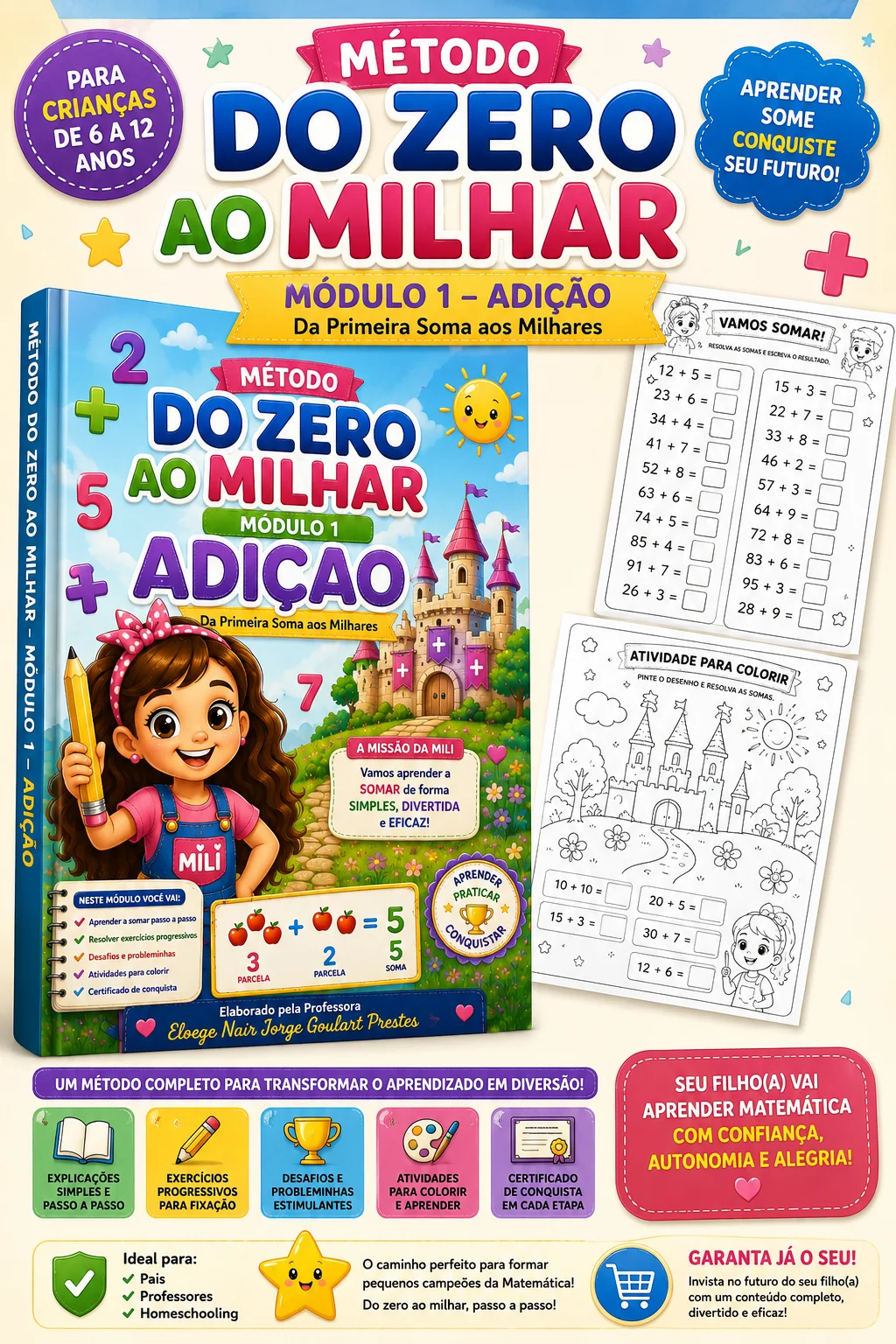 MÉTODO DO ZERO AO MILHAR | MÓDULO 1: ADIÇÃO — capa do material