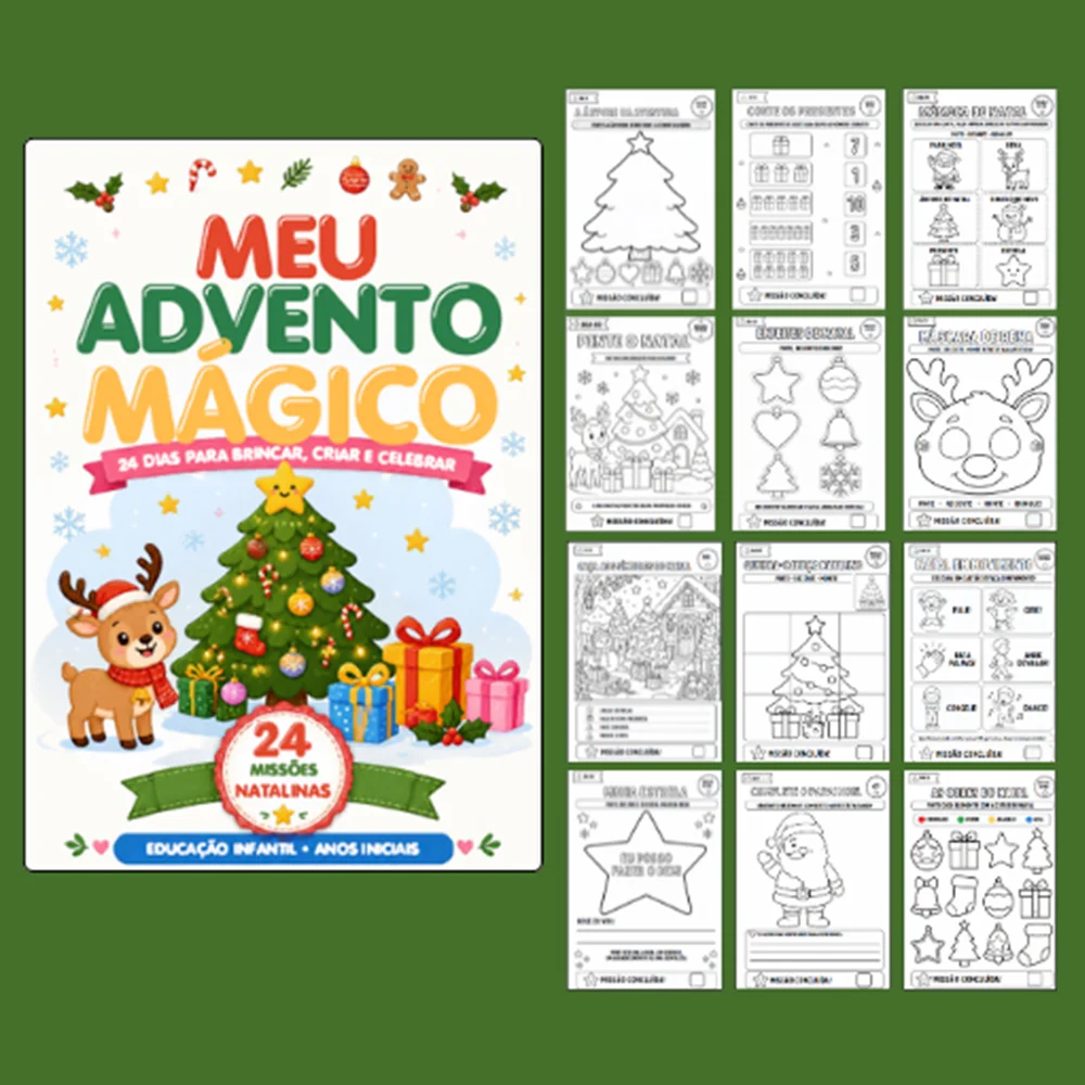 Atividades de Natal: 24 dias para brincar, criar e celebrar — amostra 1: Transforme a espera pelo Natal em uma aventura…