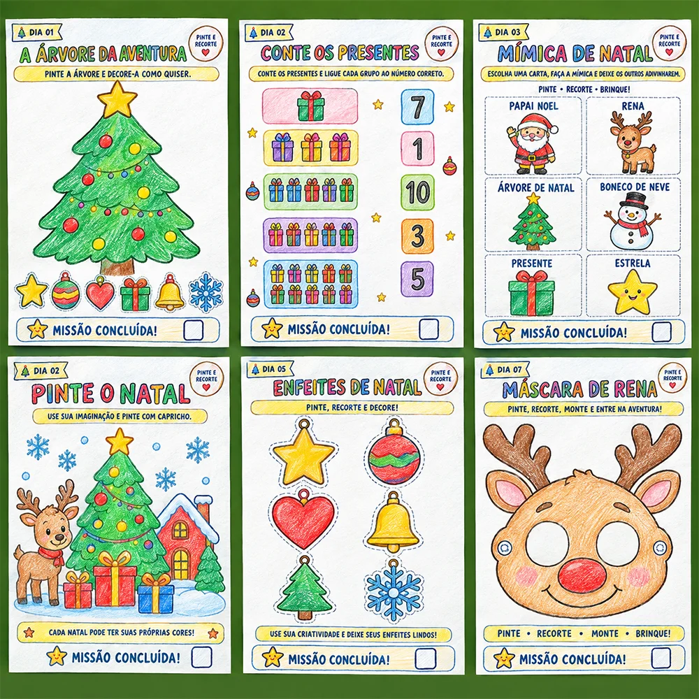 Atividades de Natal: 24 dias para brincar, criar e celebrar — Jogos pedagógicos para Educação Infantil: Conheça 20 aves…