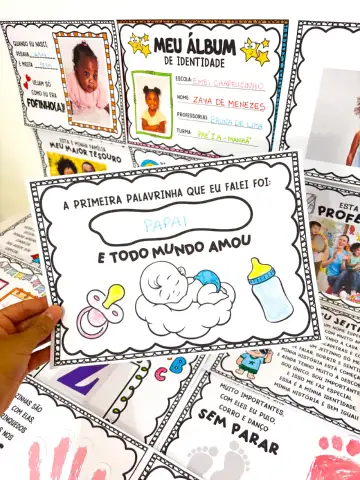 Meu Álbum de Identidade – Atividades para Educação Infantil — amostra 5: Álbum para crianças registrarem sua história,…