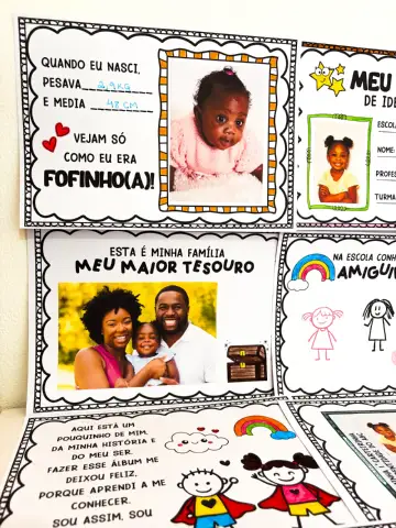 Meu Álbum de Identidade – Atividades para Educação Infantil — amostra 6: Álbum para crianças registrarem sua história,…