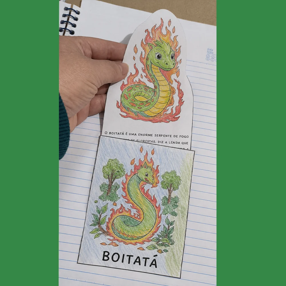 Meu álbum interativo de lendas brasileiras — Português para Educação Infantil: Envelopes interativos para a criança pintar,…