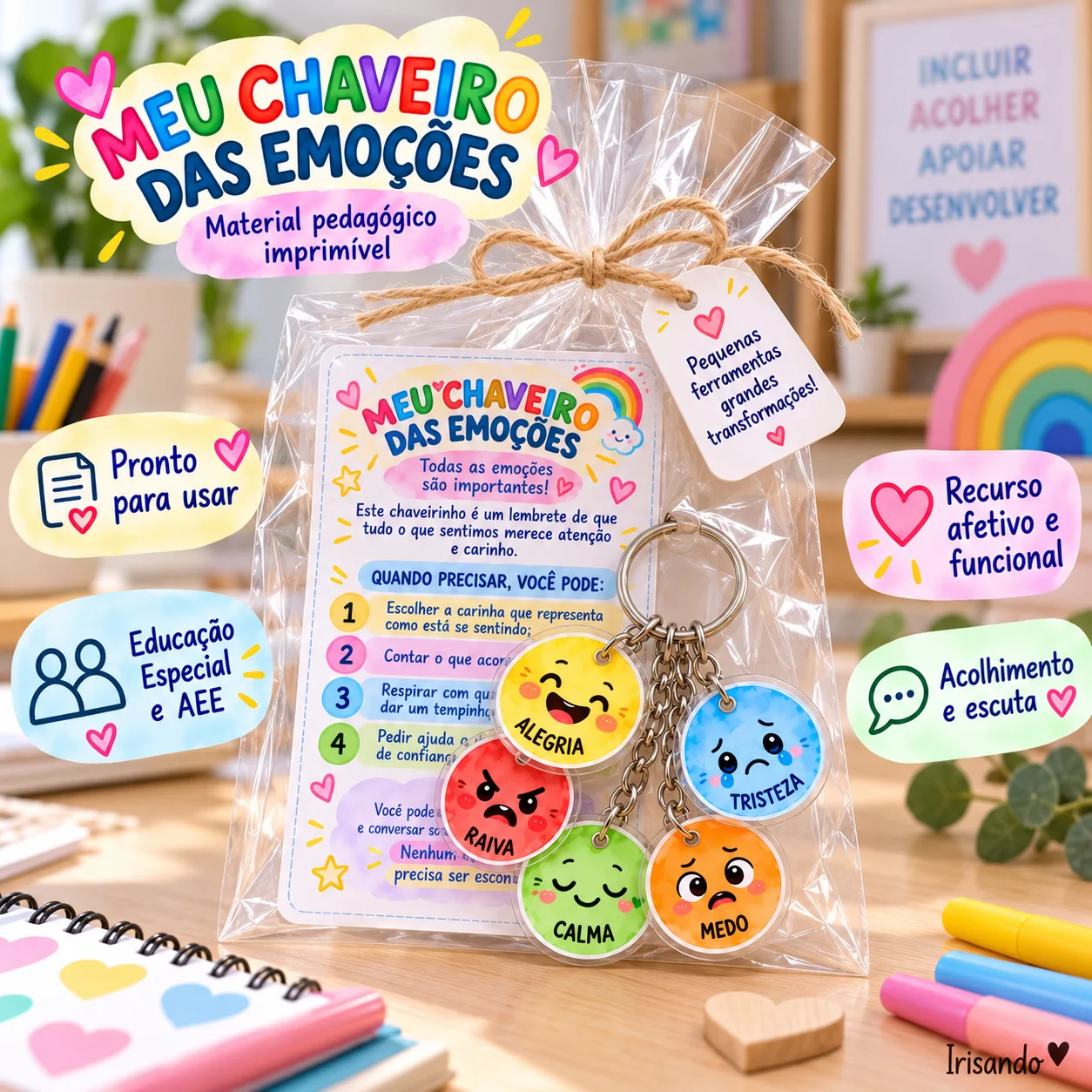 Meu Chaveiro das Emoções | Recurso Pedagógico — amostra 1: O Meu Chaveiro das Emoções é um recurso pedagógico para auxiliar…