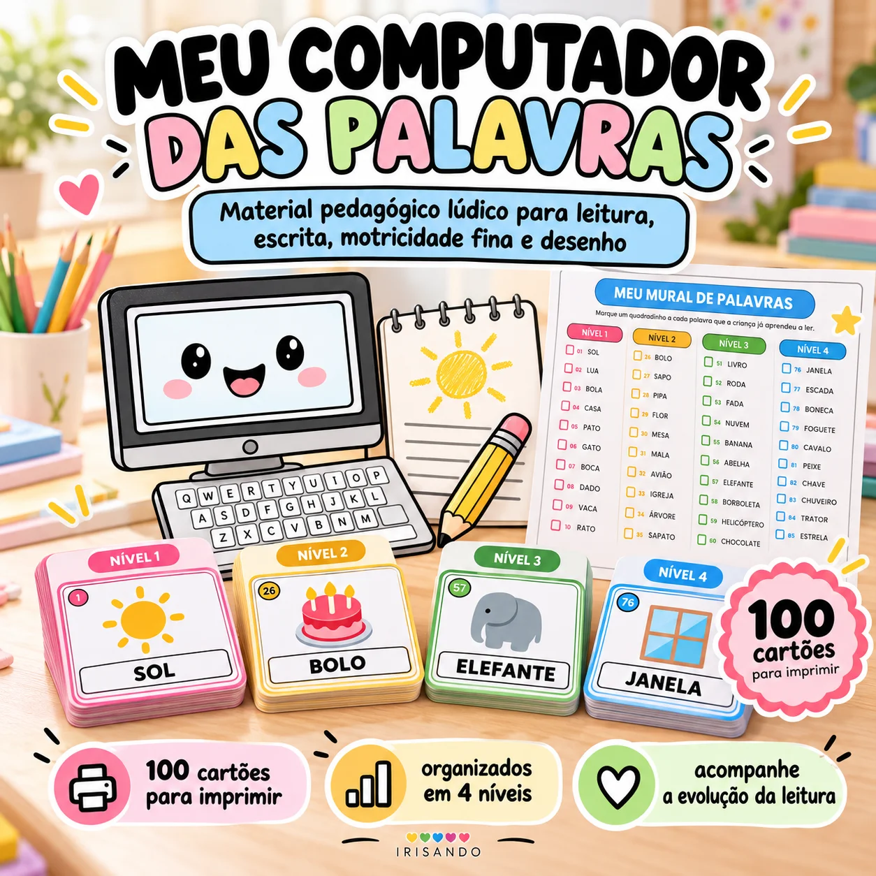 Meu Computador das Palavras – 100 Cartões — capa do material