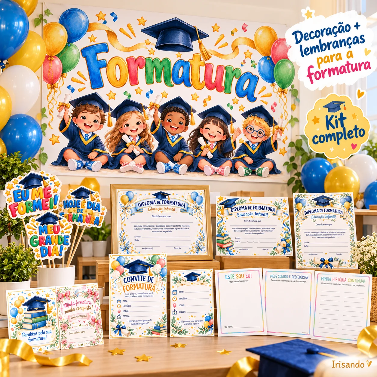 Meu Grande Dia! – Kit Completo de Formatura da Educação Infantil — amostra 2: Um kit encantador para celebrar a formatura…