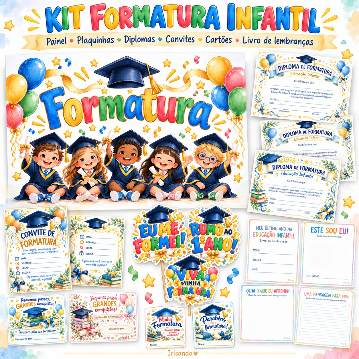Meu Grande Dia! – Kit Completo de Formatura da Educação Infantil — amostra 3: Um kit encantador para celebrar a formatura…