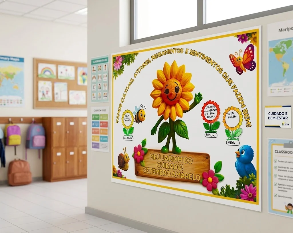 Meu Jardim do Cuidado – Painel Interativo Setembro Amarelo — amostra 1: 🌻 UM JARDIM ONDE CADA CRIANÇA TEM SEU ESPAÇO PARA… Meu Jardim do Cuidado – Painel Interativo Setembro Amarelo — amostra 1: 🌻 UM JARDIM ONDE CADA CRIANÇA TEM SEU ESPAÇO PARA…
