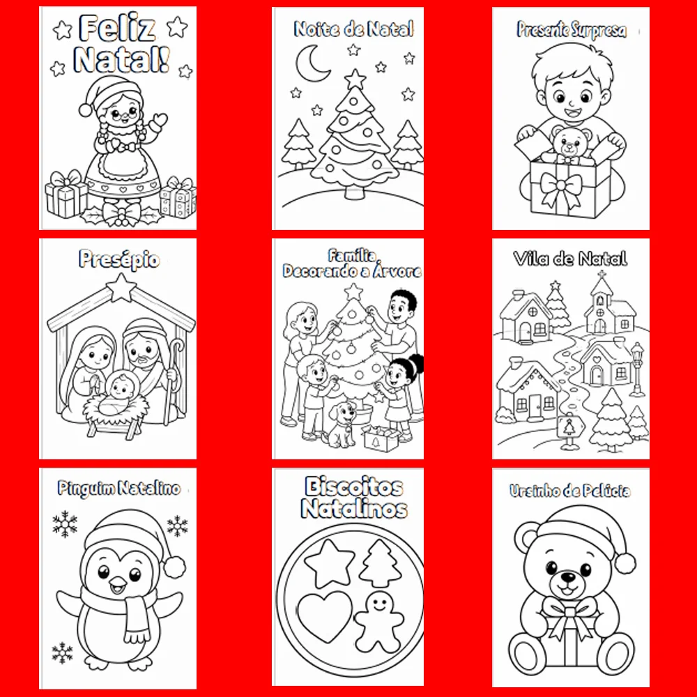 Meu Livro de Colorir de Natal: 30 desenhos fofos para pintar — amostra 4: Garanta seu exemplar e leve a magia do Natal para… Meu Livro de Colorir de Natal: 30 desenhos fofos para pintar — amostra 4: Garanta seu exemplar e leve a magia do Natal para…