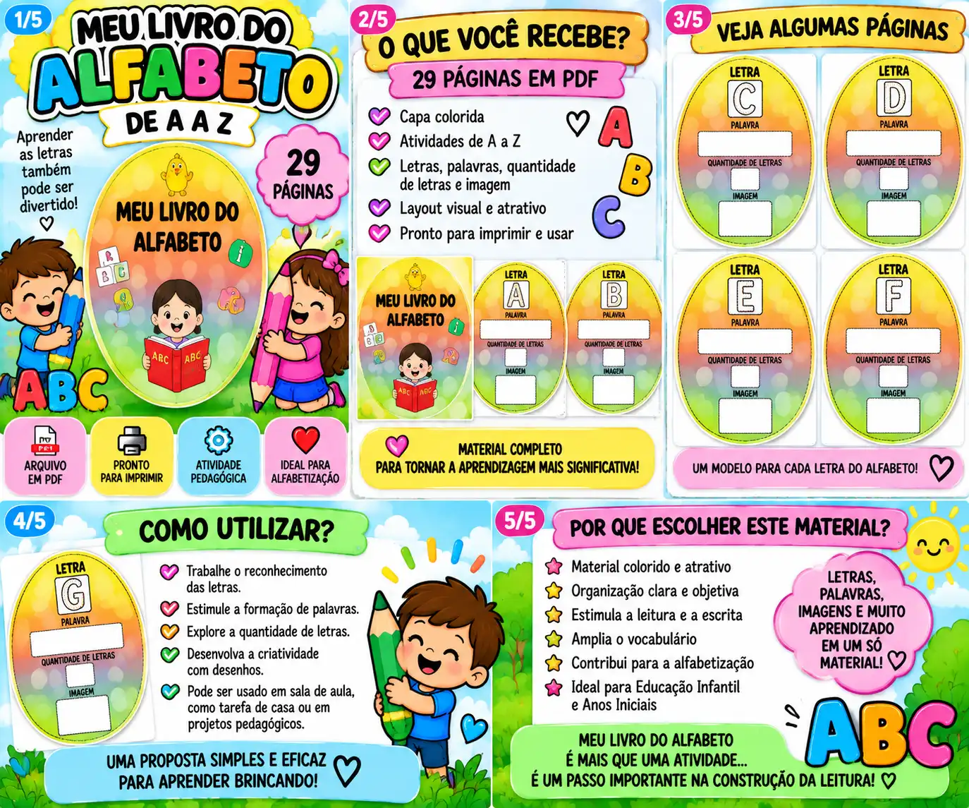Meu Livro do Alfabeto – Atividades de A a Z para Alfabetização | PDF — amostra 1: Meu Livro do Alfabeto com atividades de A… Meu Livro do Alfabeto – Atividades de A a Z para Alfabetização | PDF — amostra 1: Meu Livro do Alfabeto com atividades de A…