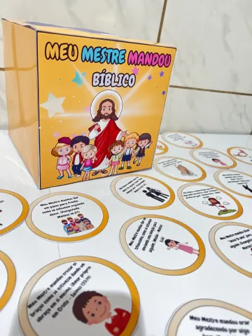 Meu Mestre Mandou Bíblico: Jogo Educativo Cristão Infantil — amostra 2: Recurso pedagógico interativo "Meu Mestre Mandou…