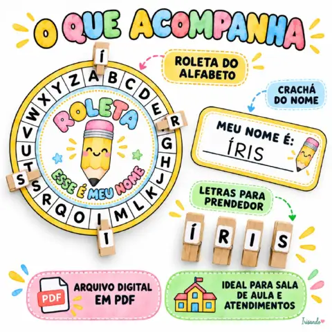 Meu Nome, Letra por Letra! – Roleta Interativa — amostra 2: Aprender o próprio nome ficou mais divertido