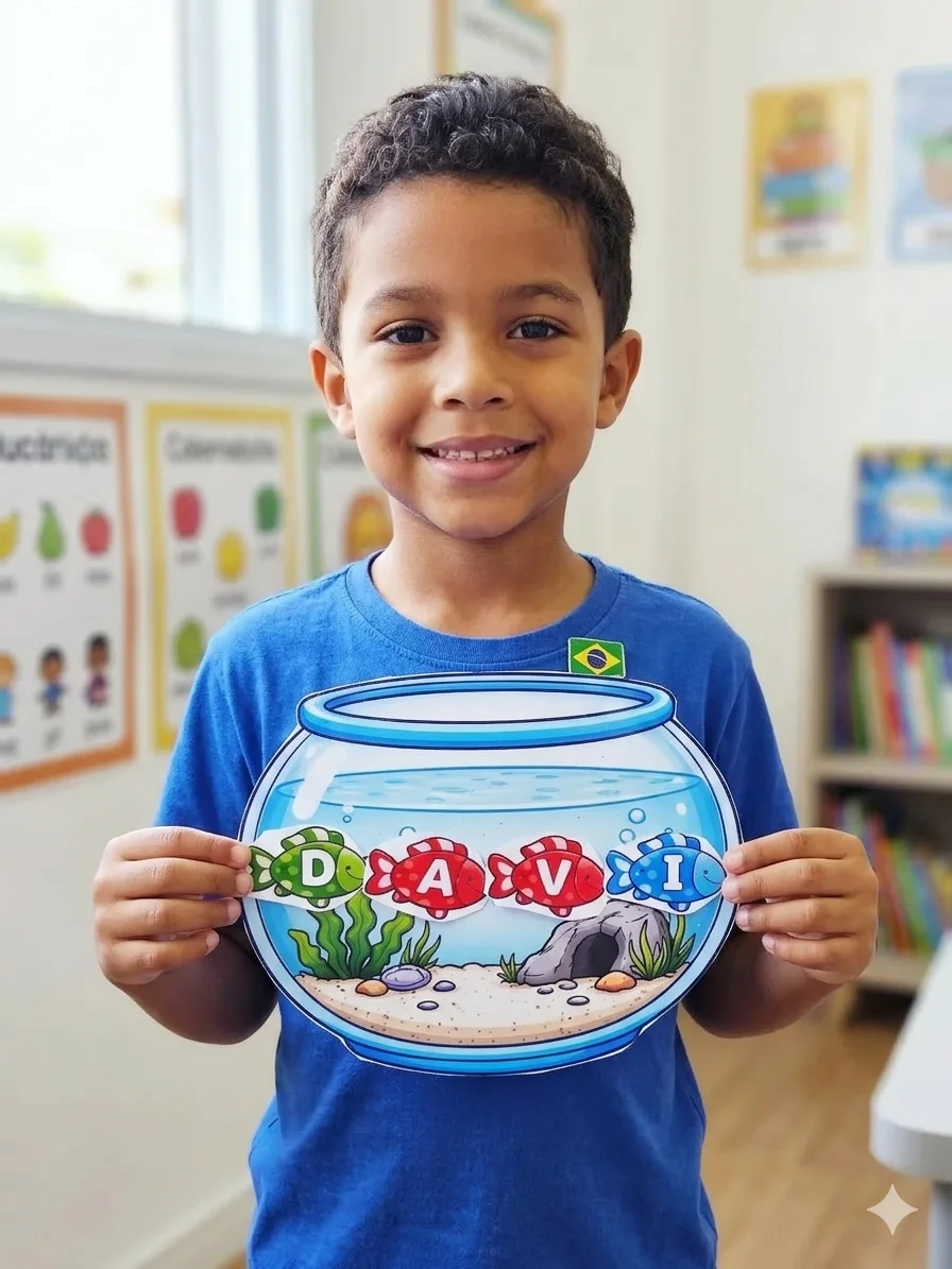 Meu nome no aquário — Alfabetização para Educação Infantil: *Meu nome no aquário* Este recurso pedagógico é uma maneira…