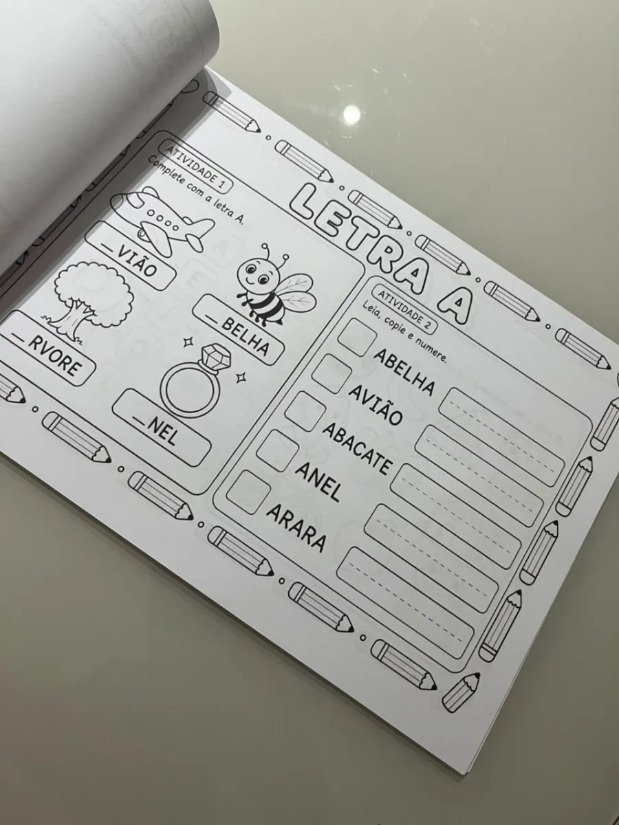 MEU PRIMEIRO ALFABETO - alfabetização de forma divertida! — amostra 4: A apostila perfeita para dar os primeiros passos na…