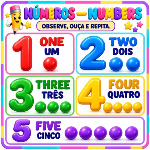 Meu Primeiro Inglês: Aprender e Brincar Alfabetização Anos iniciais — amostra 4: Apostila de inglês com vocabulário…