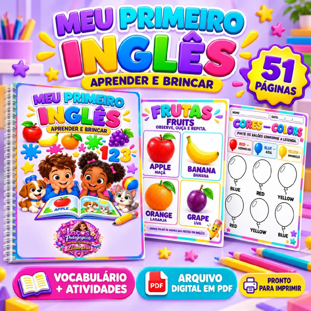 Meu Primeiro Inglês: Aprender e Brincar Alfabetização Anos iniciais — Alfabetização para Educação Infantil: Apostila de…