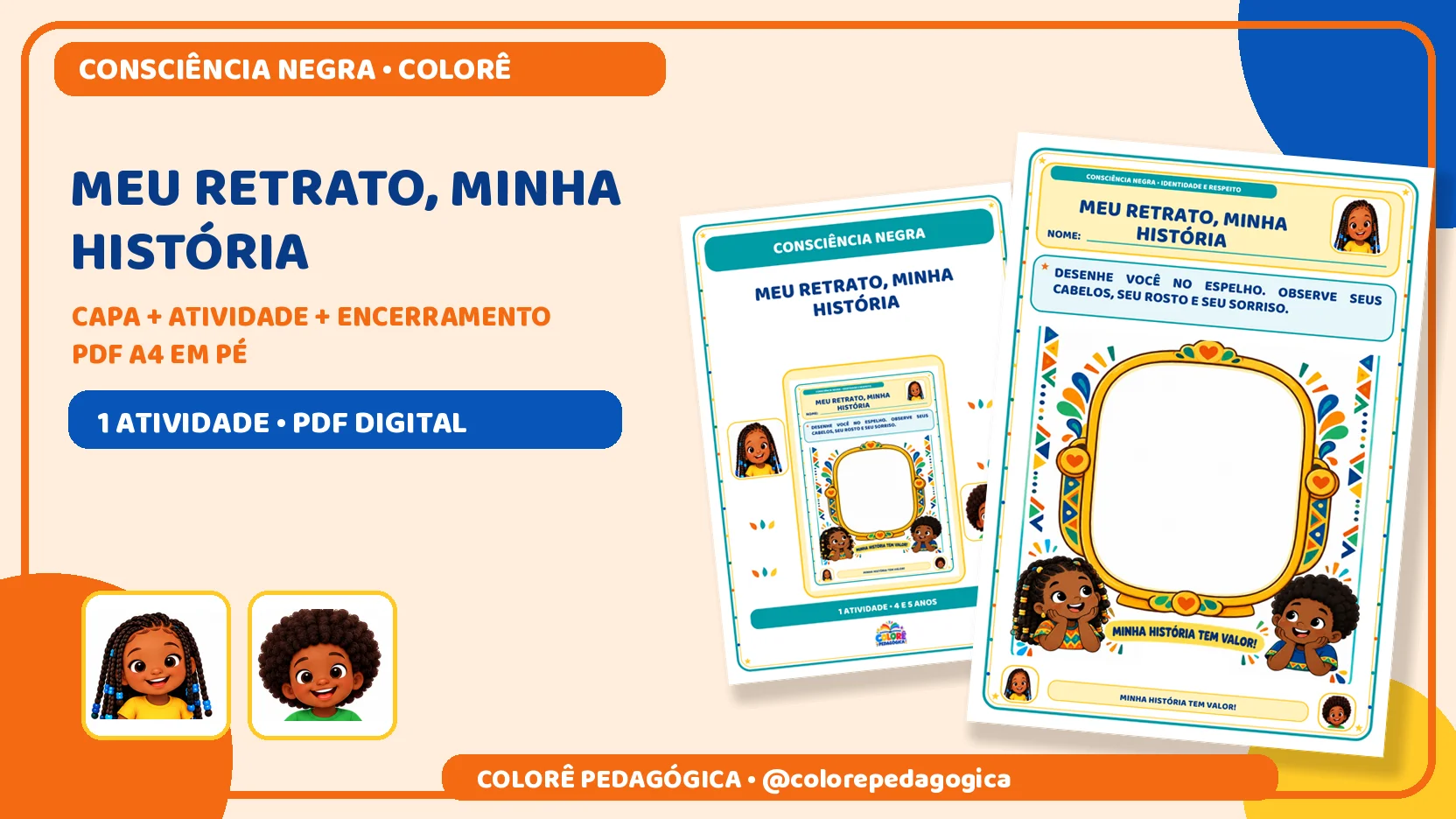 Meu retrato, minha história | Consciência Negra — amostra 2: Atividade de autorretrato para valorizar a identidade na…