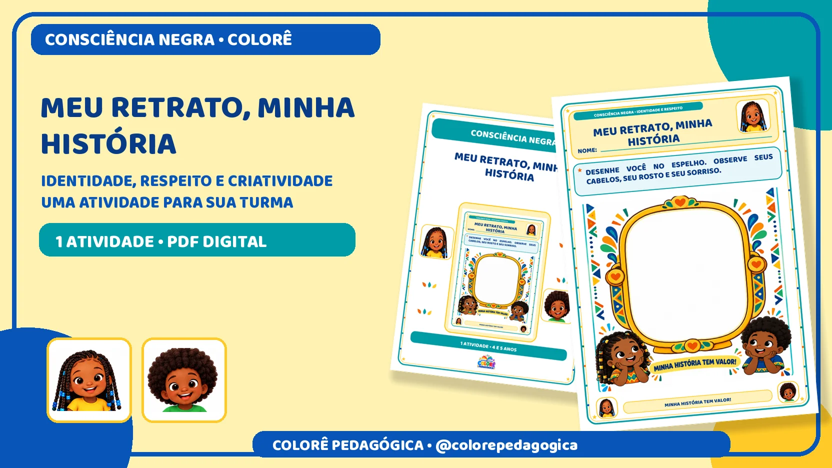 Meu retrato, minha história | Consciência Negra — capa do material