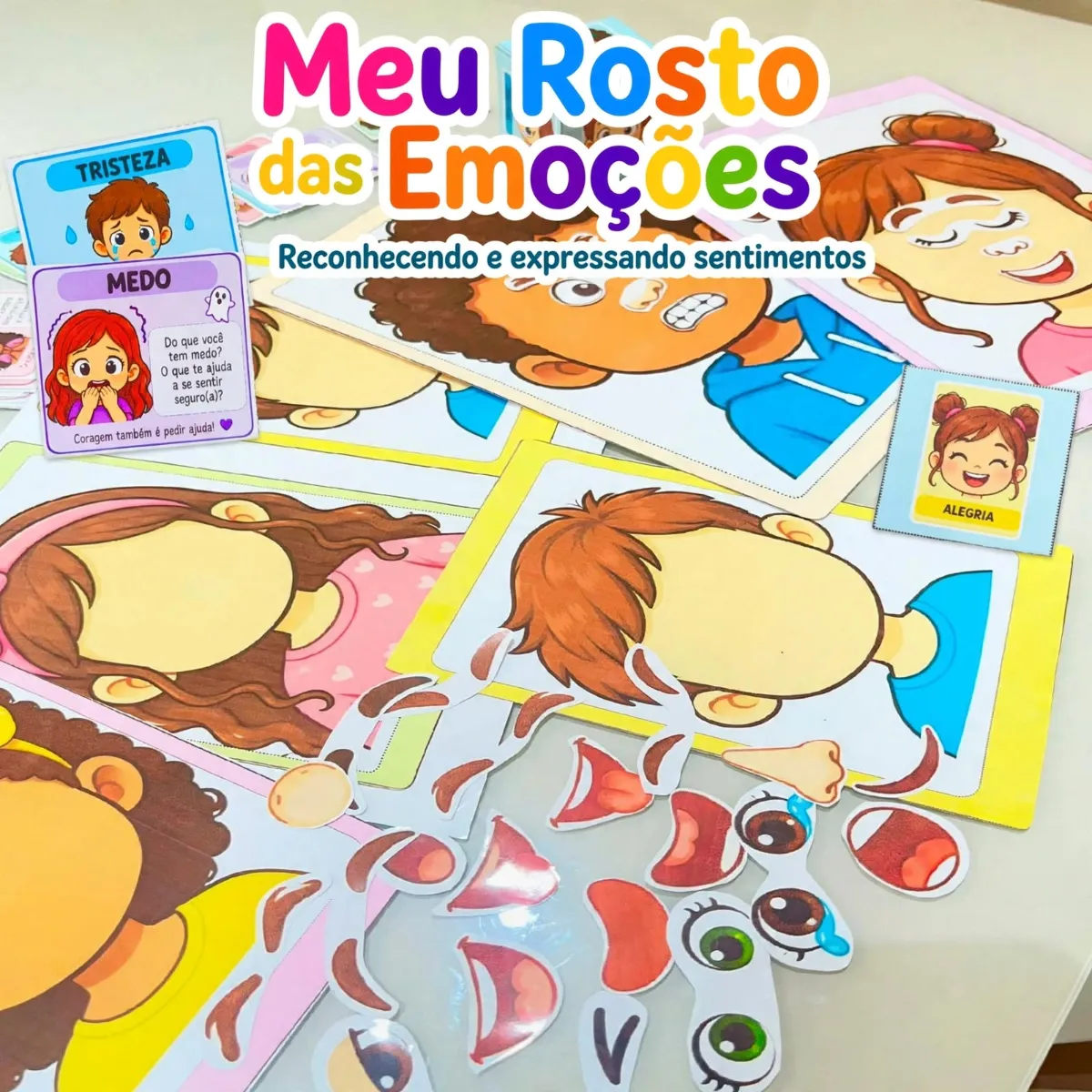 Meu Rosto das Emoções - Educação Infantil — Jogos pedagógicos para Educação Infantil: Com rostinhos divertidos, expressões…