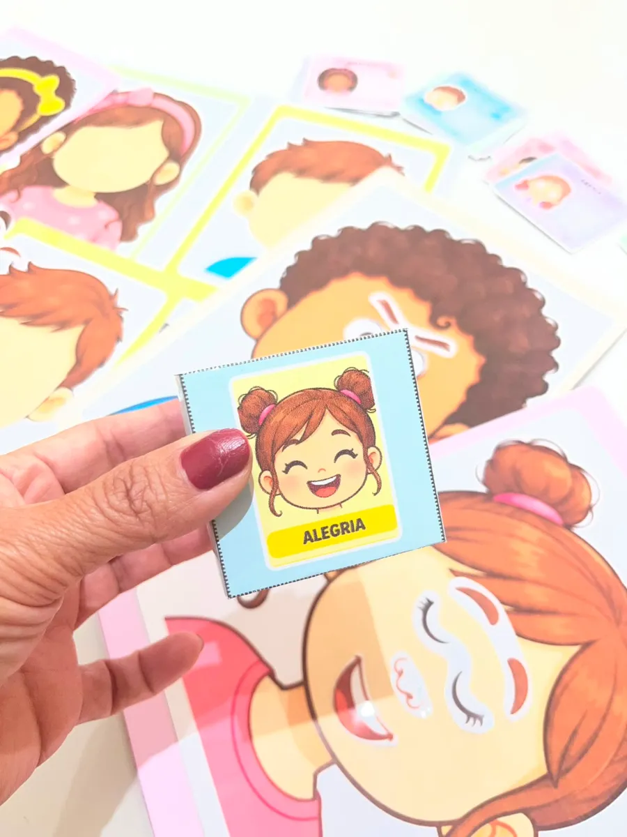 Meu Rosto das Emoções - Educação Infantil — amostra 4: Com rostinhos divertidos, expressões variadas e atividades…
