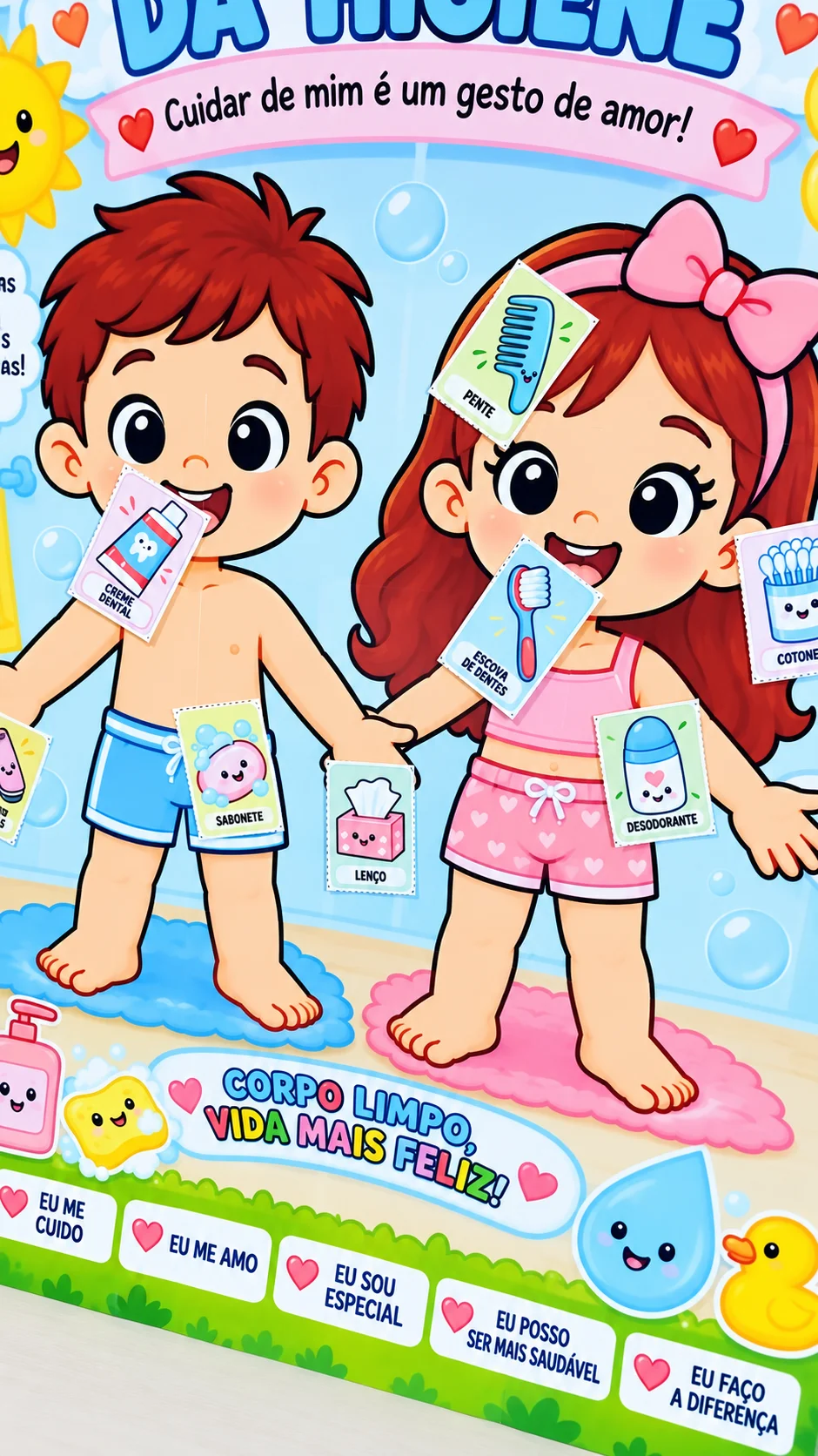 MEUS BONEQUINHOS DA HIGIENE – KIT COMPLETO — Alfabetização para Educação Infantil: Um material lúdico, colorido e…