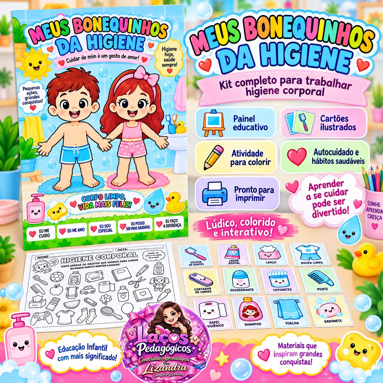 Meus Bonequinhos da Higiene – Kit de Higiene Corporal Anos Iniciais — capa do material