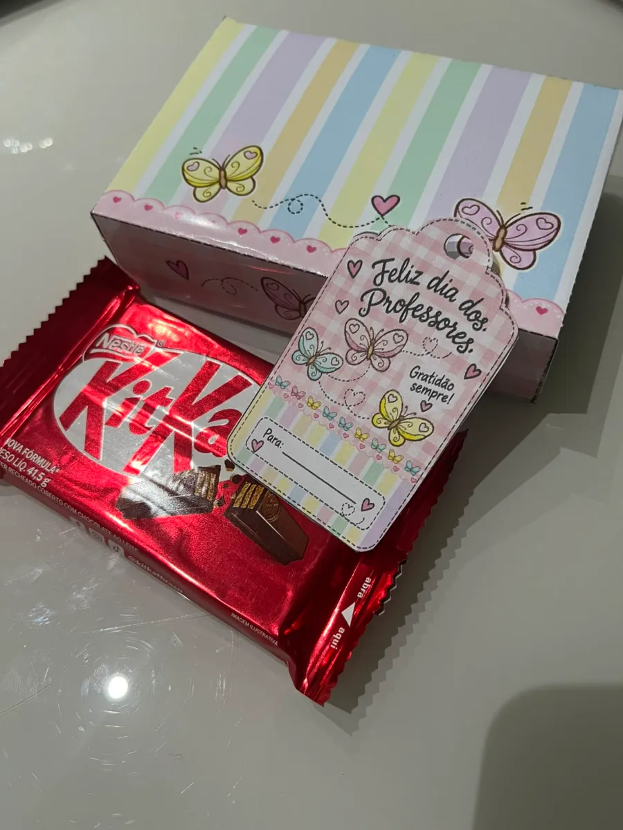 Mimo Dia do Professor - Caixinha Porta Chocolate + Tags — amostra 3: Uma lembrancinha delicada, criativa e pronta para…
