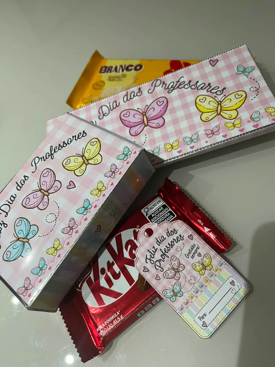 Mimo Dia do Professor - Caixinha Porta Chocolate + Tags — amostra 4: Uma lembrancinha delicada, criativa e pronta para…