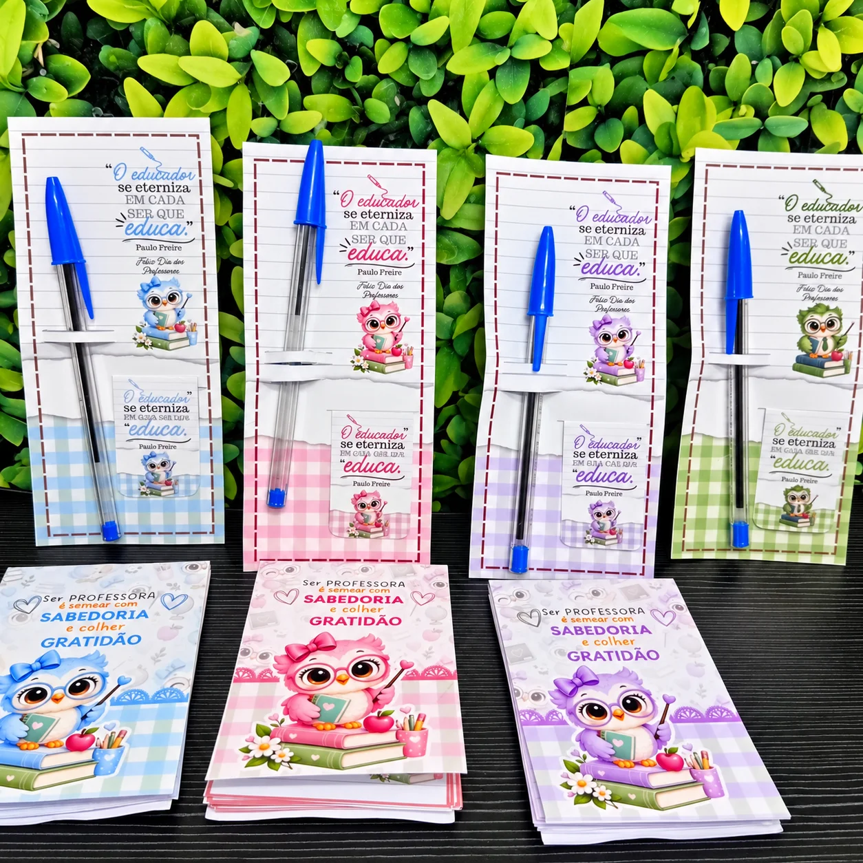 Mimos para Professores | Card para Caneta, Marca-Página Magnético e — amostra 1: KIT MIMOS PARA PROFESSORES 💜📚