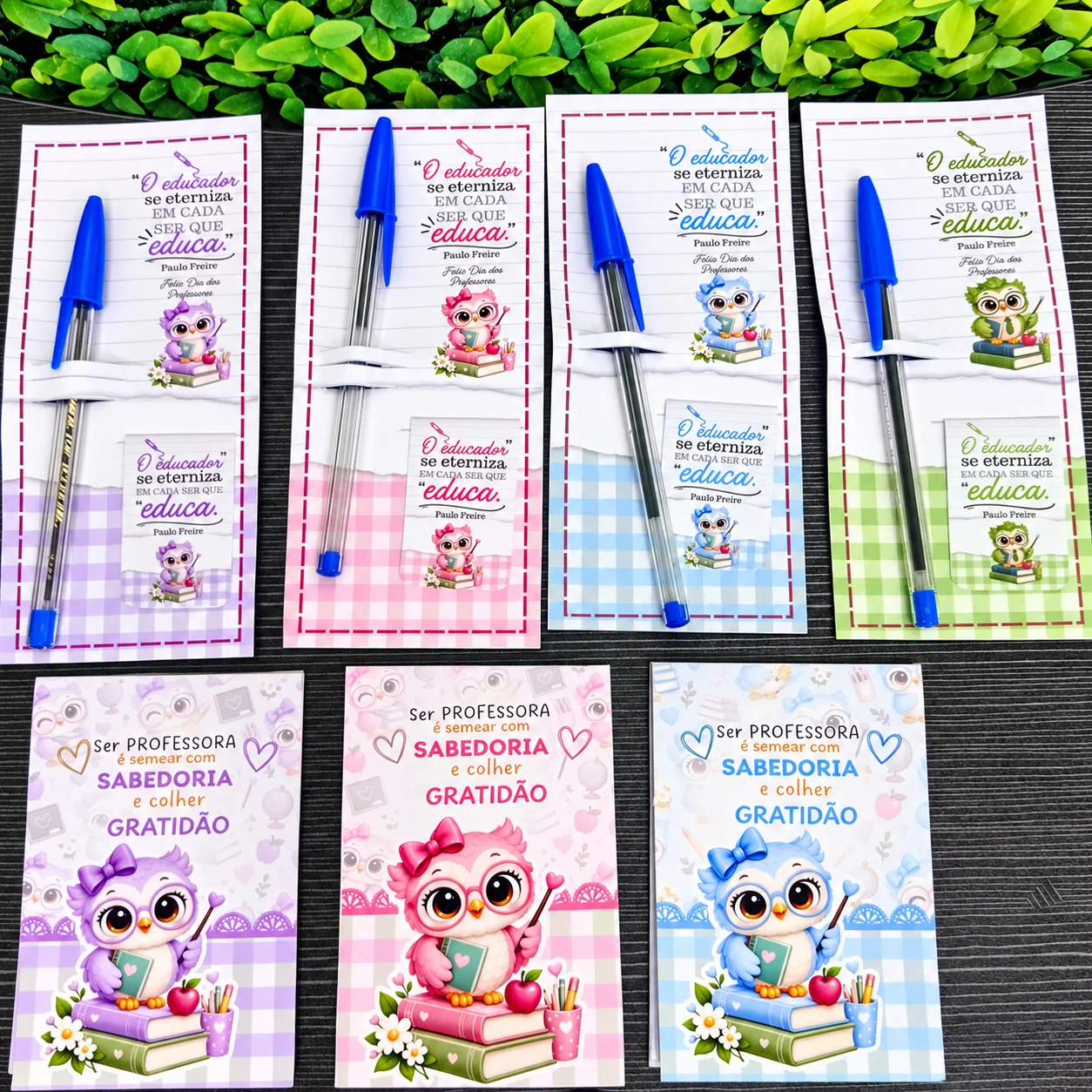 Mimos para Professores | Card para Caneta, Marca-Página Magnético e — amostra 3: Um kit especial para presentear…