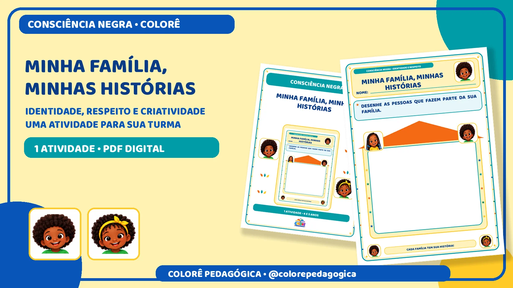 Minha família, minhas histórias | Consciência Negra — capa do material