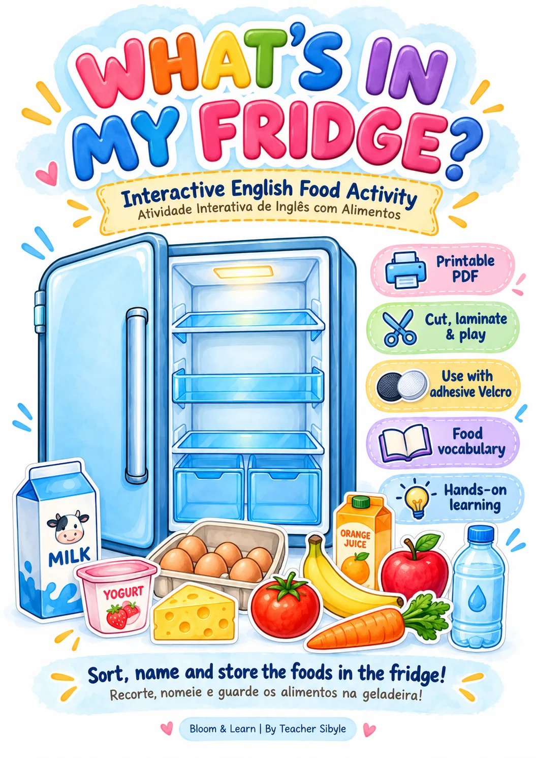Minha Geladeira Interativa - Jogo de Inglês Infantil PDF — Jogos pedagógicos para Educação Infantil: Geladeira interativa…