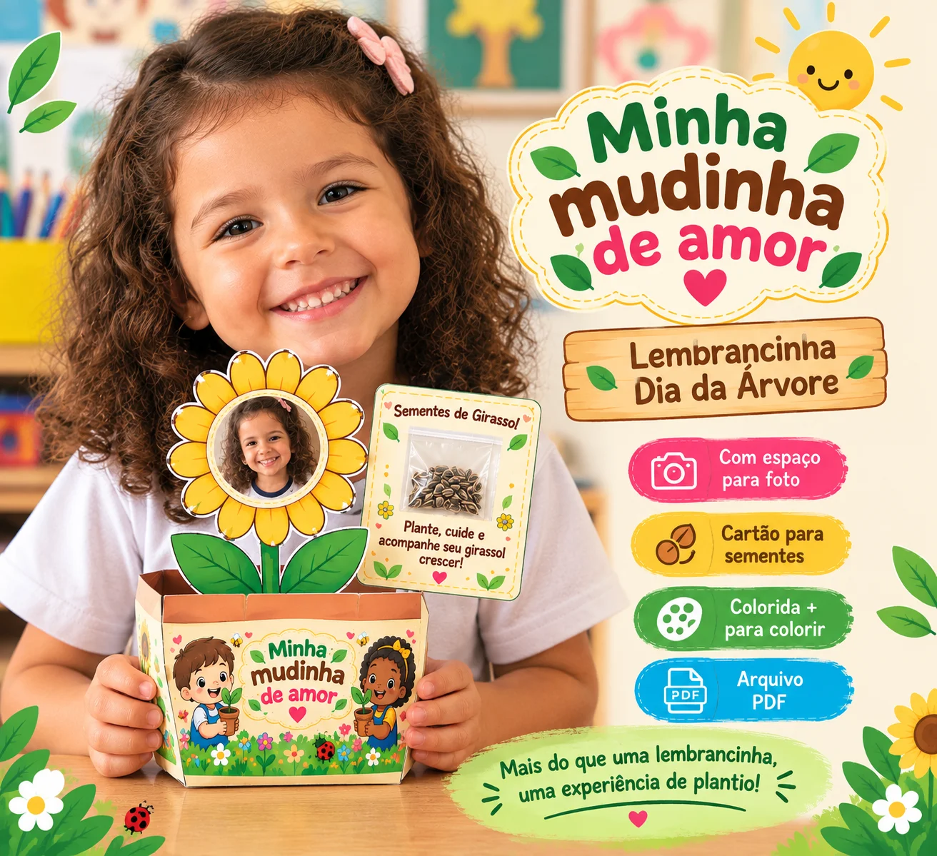 Minha Mudinha de Amor | Lembrancinha Dia da Árvore — amostra 1: Uma lembrancinha que continua crescendo depois da escola