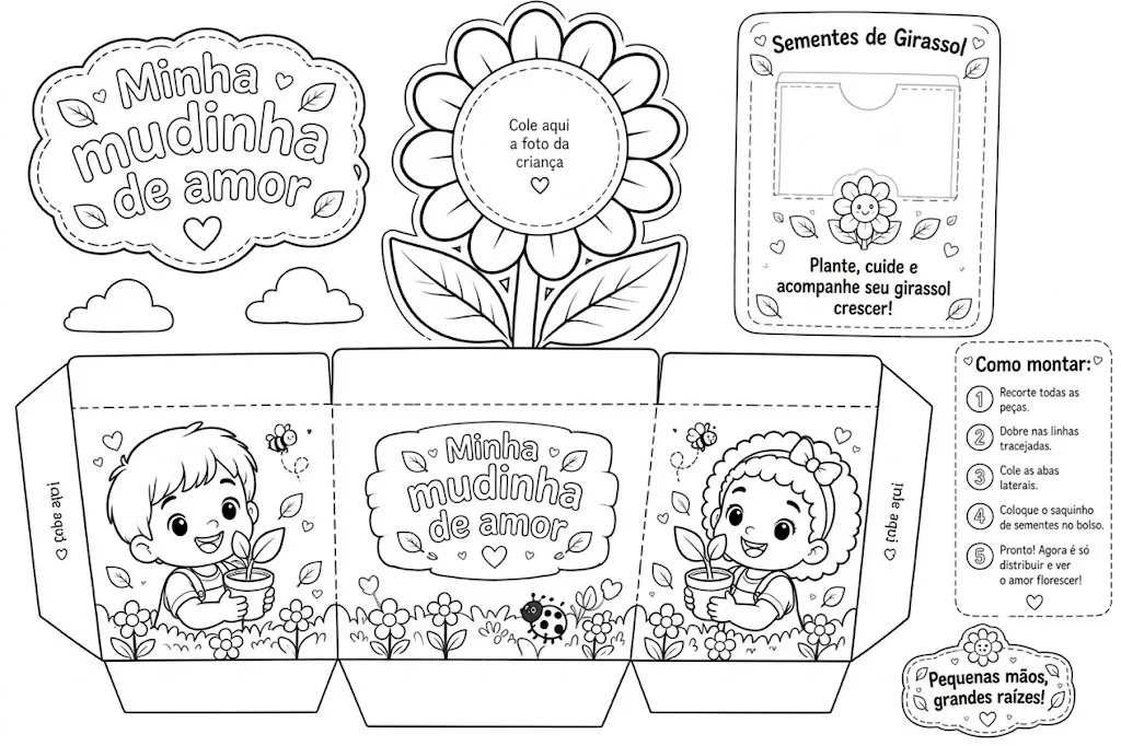 Minha Mudinha de Amor | Lembrancinha Dia da Árvore — amostra 6: Uma experiência de plantio para levar para casa