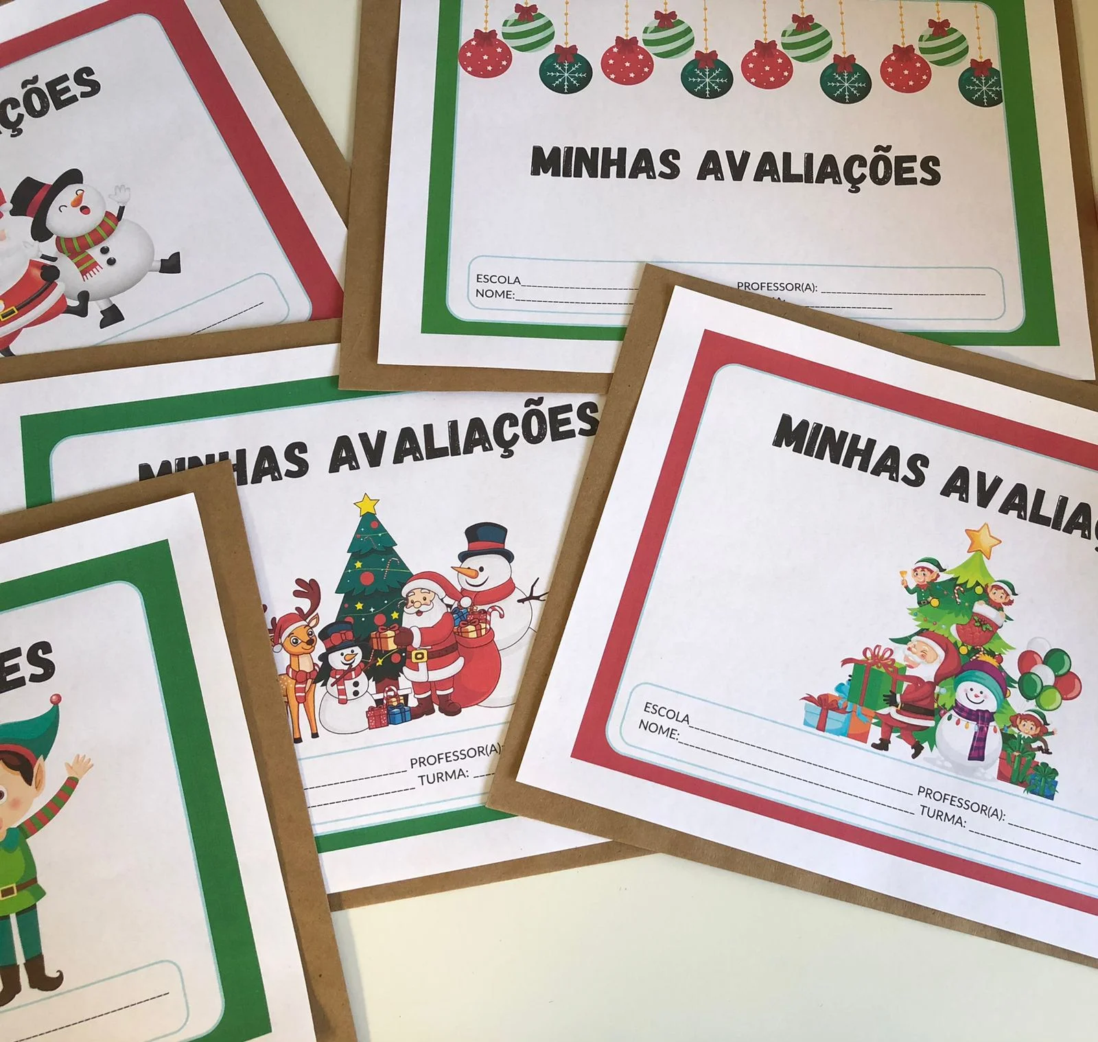 Minhas Avaliações – Capa e Identificação Escolar — amostra 1: Material com 10 páginas de identificação Minhas Avaliações,…