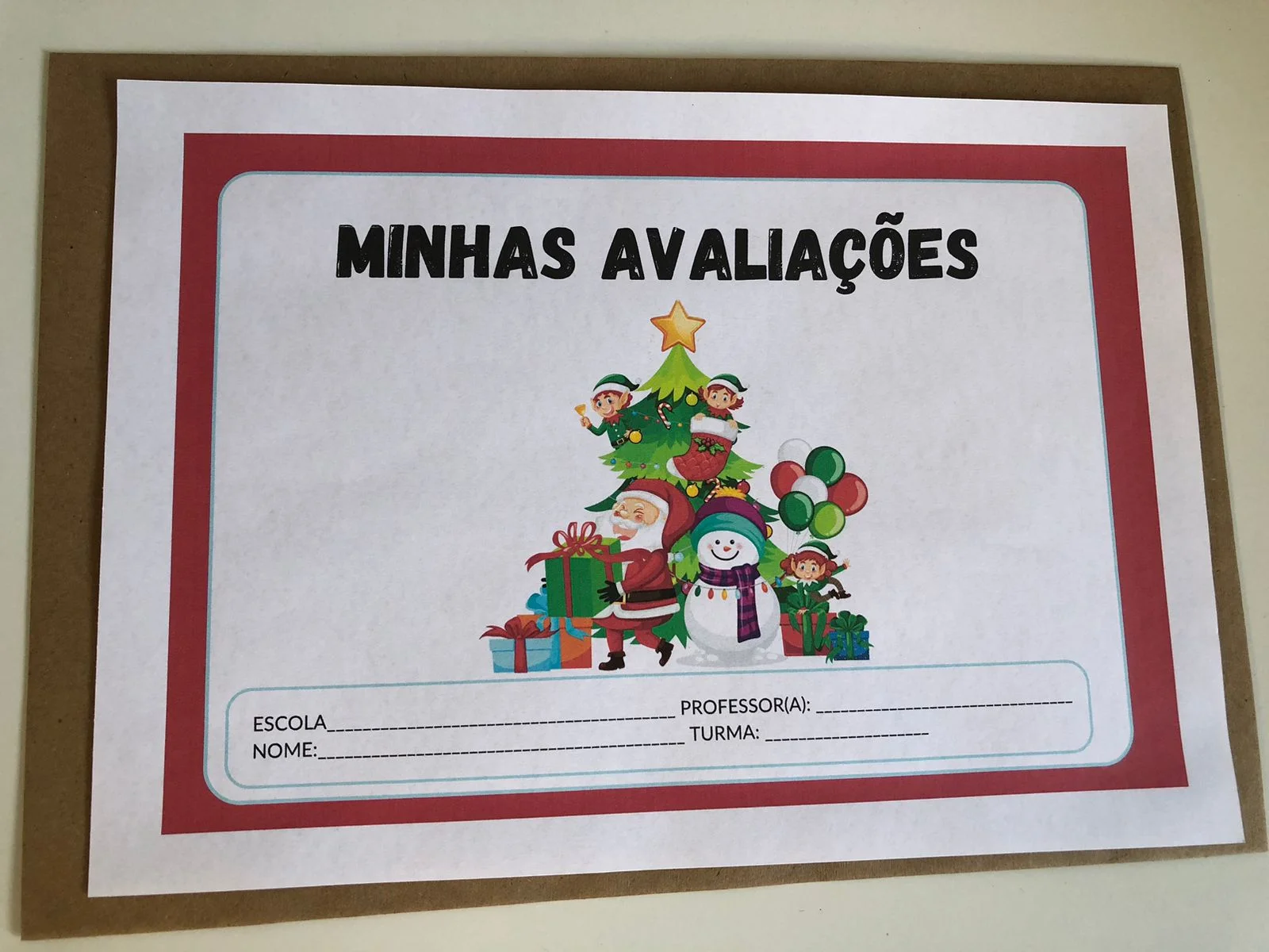 Minhas Avaliações – Capa e Identificação Escolar — amostra 2: Material com 10 páginas de identificação Minhas Avaliações,…