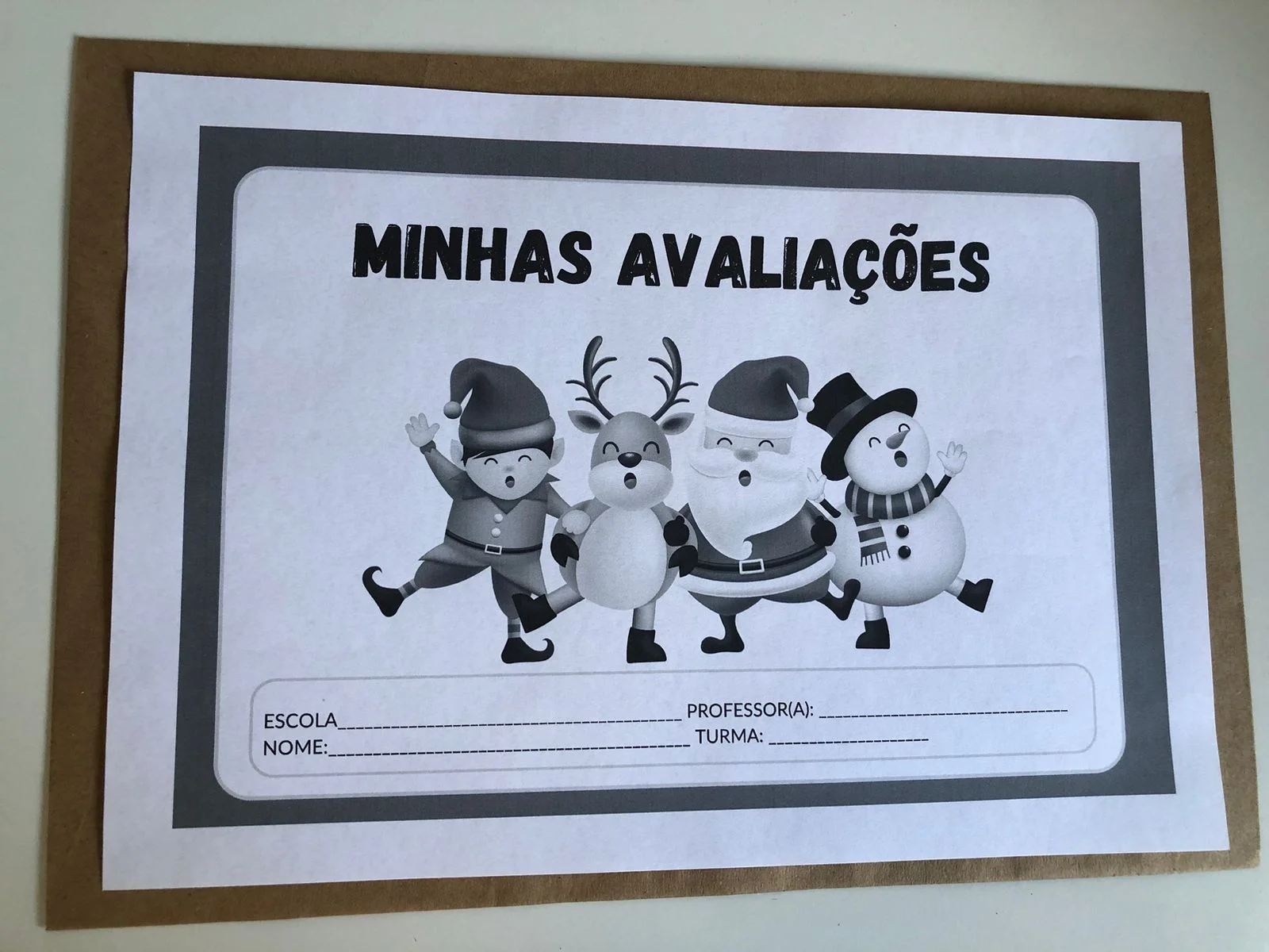 Minhas Avaliações – Capa e Identificação Escolar — amostra 3: Material com 10 páginas de identificação Minhas Avaliações,…