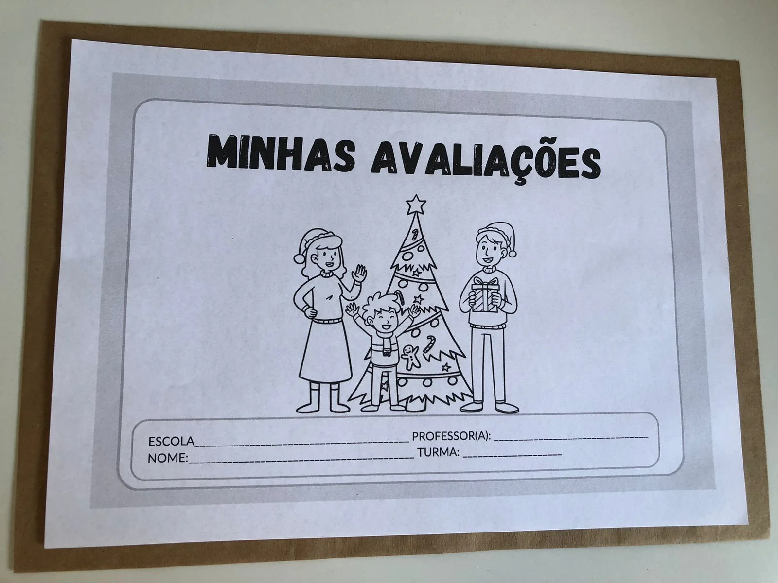 Minhas Avaliações – Capa e Identificação Escolar — amostra 4: Material com 10 páginas de identificação Minhas Avaliações,…