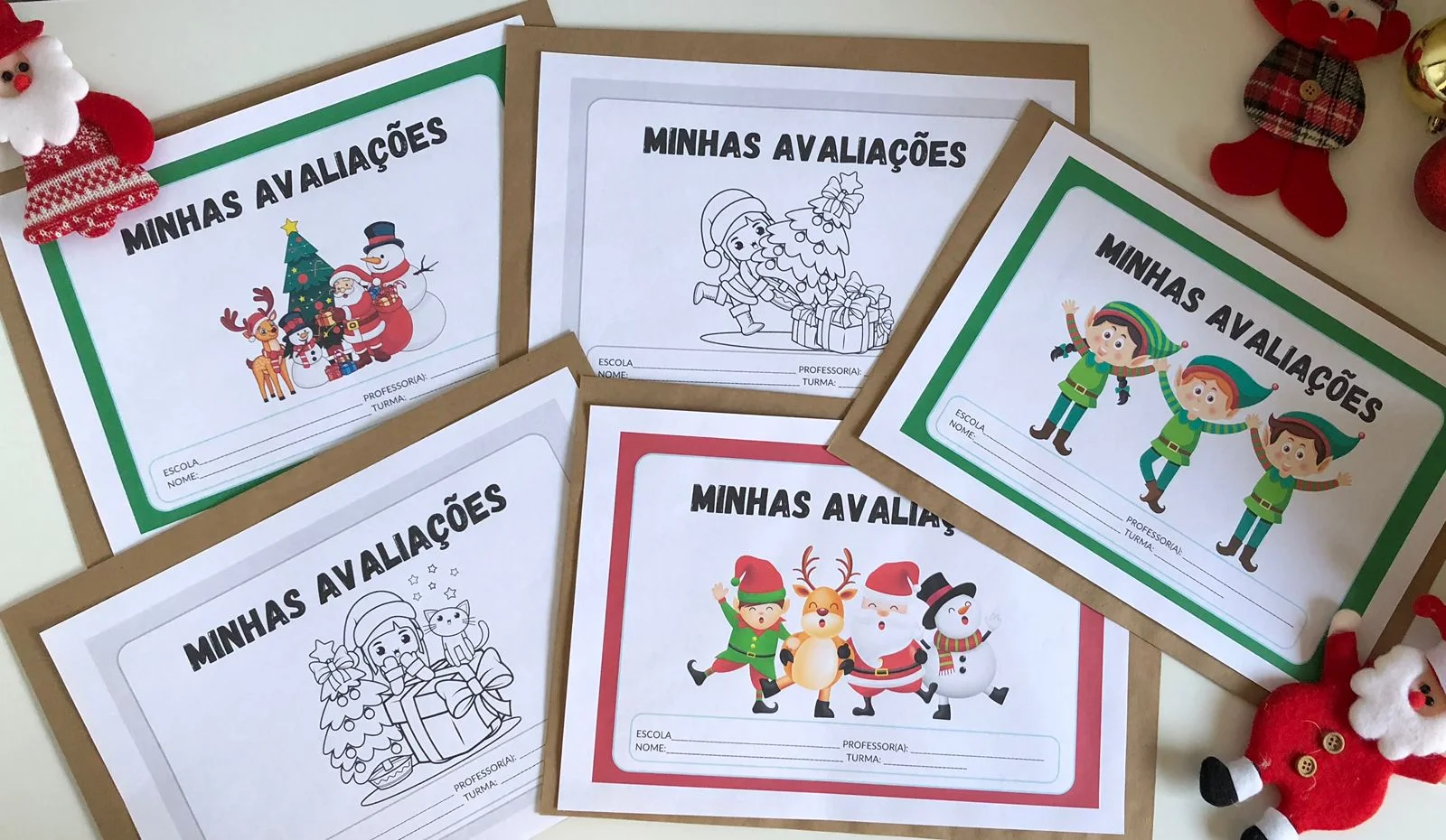Minhas Avaliações – Capa e Identificação Escolar — amostra 5: Material com 10 páginas de identificação Minhas Avaliações,…