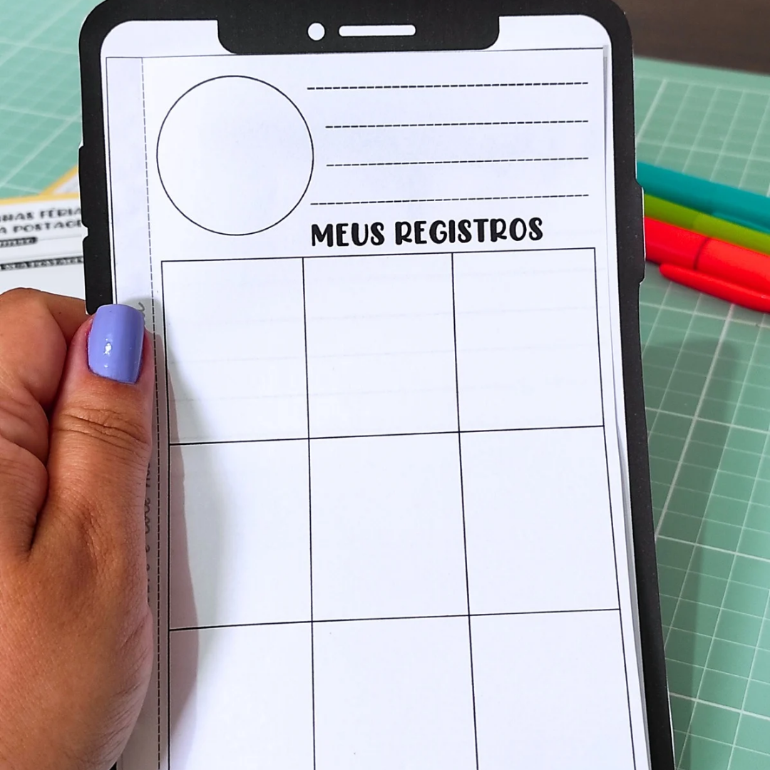 Minhas Férias - Volta às aulas – PDF para Imprimir — amostra 2: Formato e entrega