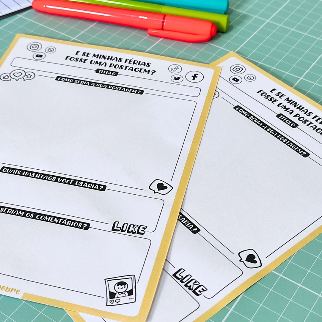 Minhas Férias - Volta às aulas – PDF para Imprimir — amostra 3: Atividades criativas para recepção de seus alunos no volta…