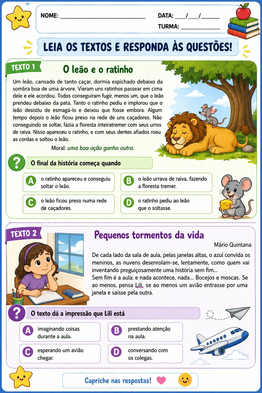 MINI APOSTILA INTERPRETAÇÃO DE TEXTO - 4º E 5º ANO — amostra 3: Seu aluno precisa ler, compreender, interpretar e aprender…