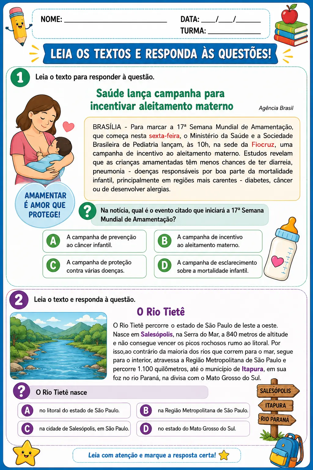 MINI APOSTILA INTERPRETAÇÃO DE TEXTO - 4º E 5º ANO — amostra 4: Seu aluno precisa ler, compreender, interpretar e aprender…