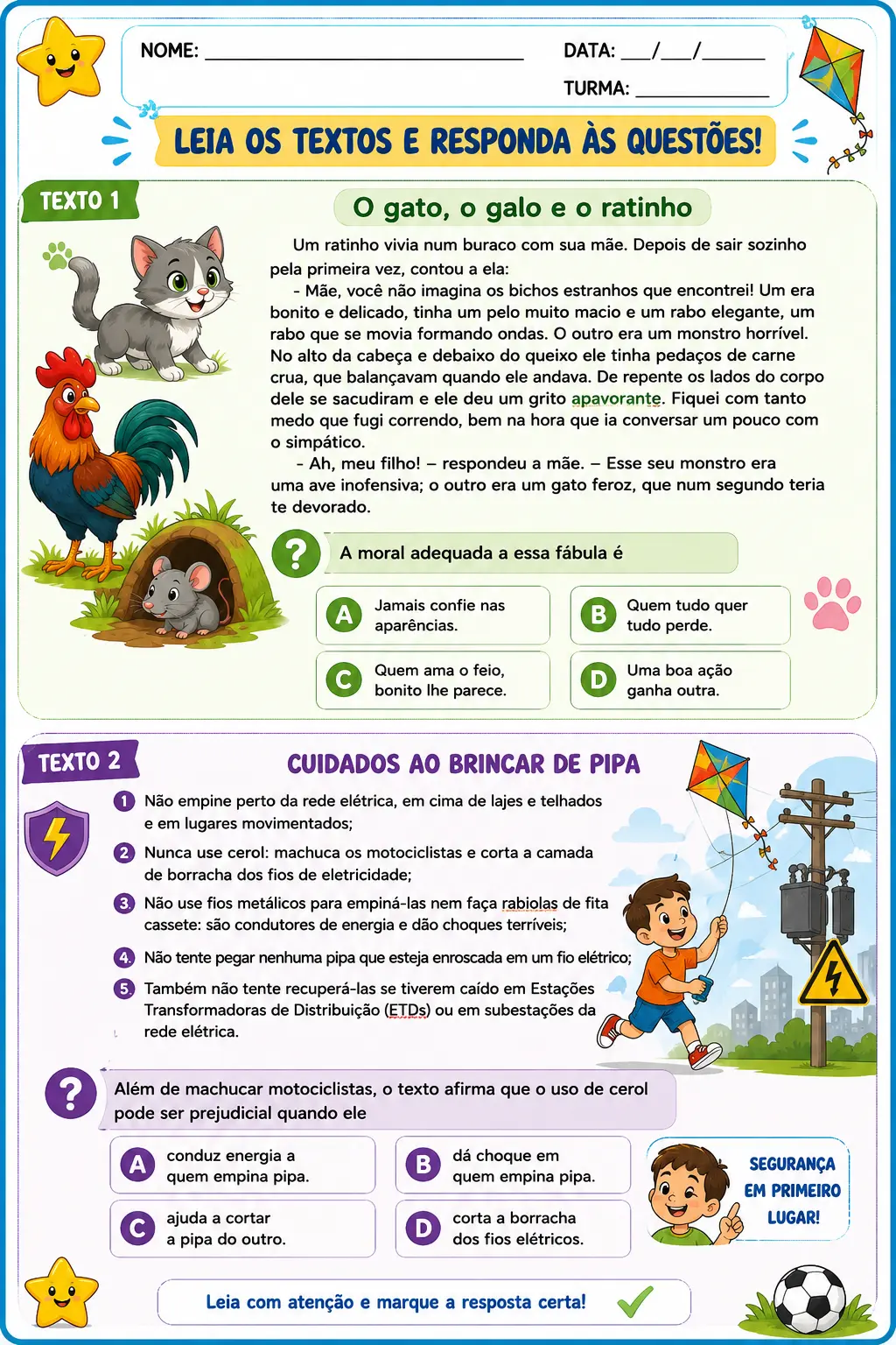 MINI APOSTILA INTERPRETAÇÃO DE TEXTO - 4º E 5º ANO — amostra 5: Seu aluno precisa ler, compreender, interpretar e aprender…