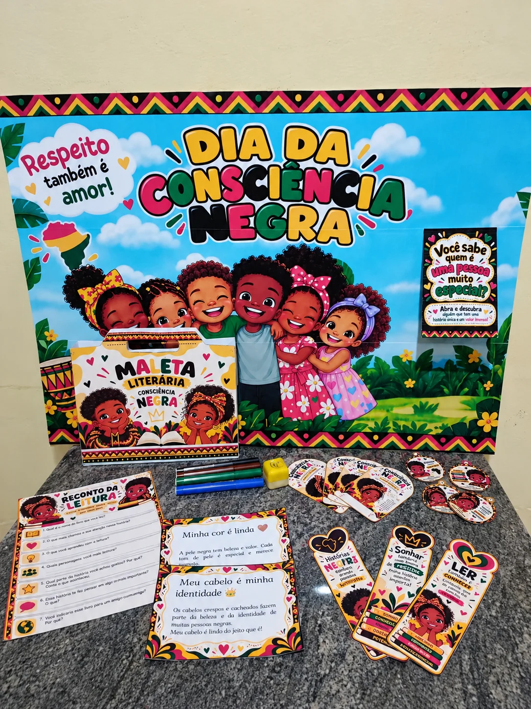 Mini Kit Consciência Negra – Identidade e Cultura — Alfabetização para Educação Infantil: Um kit pedagógico lúdico e…