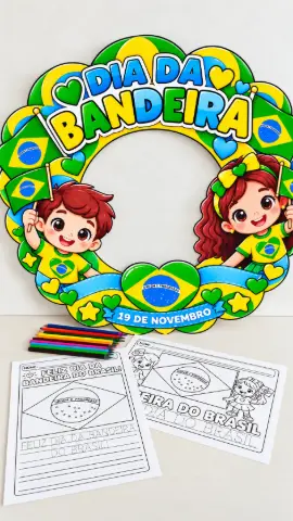 Mini Kit Dia da Bandeira - Orgulho de Ser Brasileiro em PDF. — amostra 3: 🇧🇷 Arquivo digital em PDF com 10 páginas,…