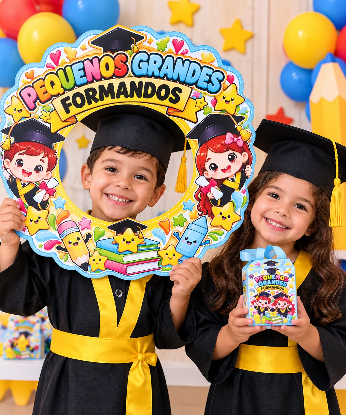 Mini Kit Formatura Infantil – Moldura e 3 Lembrancinhas em PDF — amostra 5: Mini Kit Formatura Infantil em PDF com moldura…